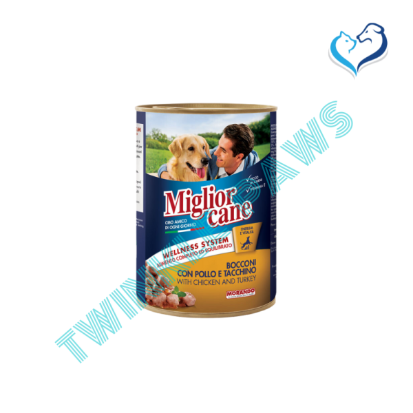 Miglior Cane Chunks With Chicken & Turkey 405g