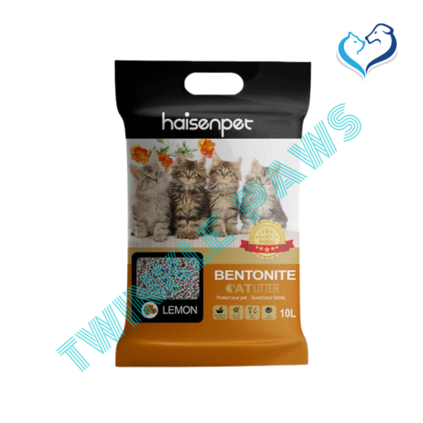 Haisenpet Bentonite Clumping Cat Litter Lemon - Scented 10L / 8Kg