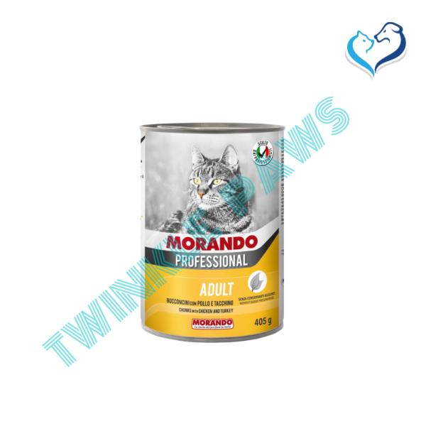 Morando Professional Adult Cat Pate With Chicken & Turkey 400g Can