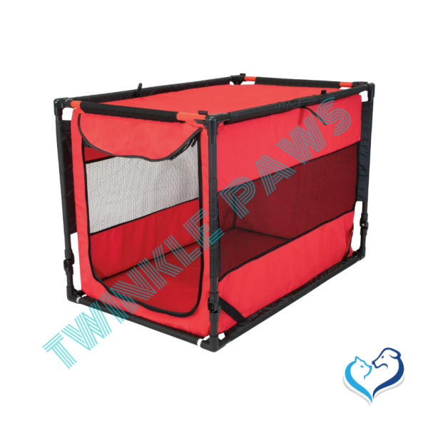 Vibrant Life Large Portable Dog Kennel, Red