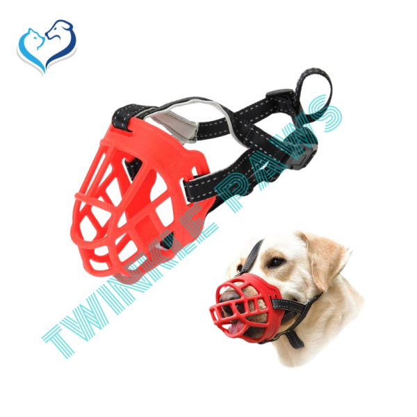 Sk Red Pvc Dog Muzzle Size 1