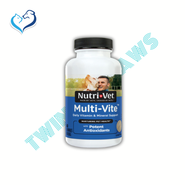 Nutri Vet Multi Vite Chewable Tablets Multivitamin For Dogs 180 Count Liver Flavour