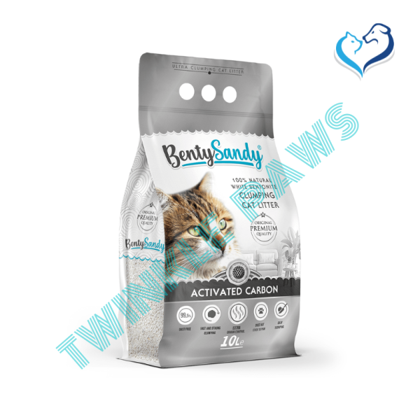 Benty Sandy Clumping Cat Litter Actived Carbon Scented 10L