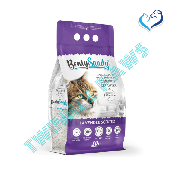 Benty Sandy Clumping Cat Litter Lavender Scented 10L