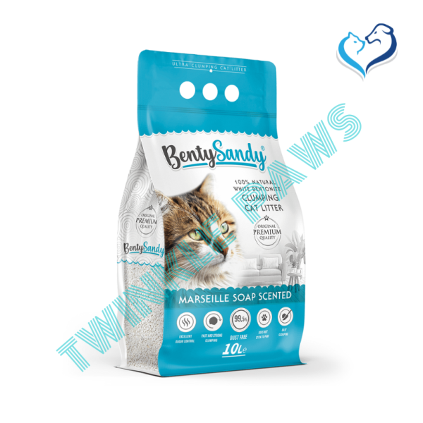 Benty Sandy Clumping Cat Litter Marseille Soap Scented 10L