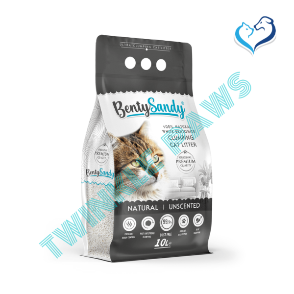 Benty Sandy Clumping Cat Litter Natural Unscented 10L